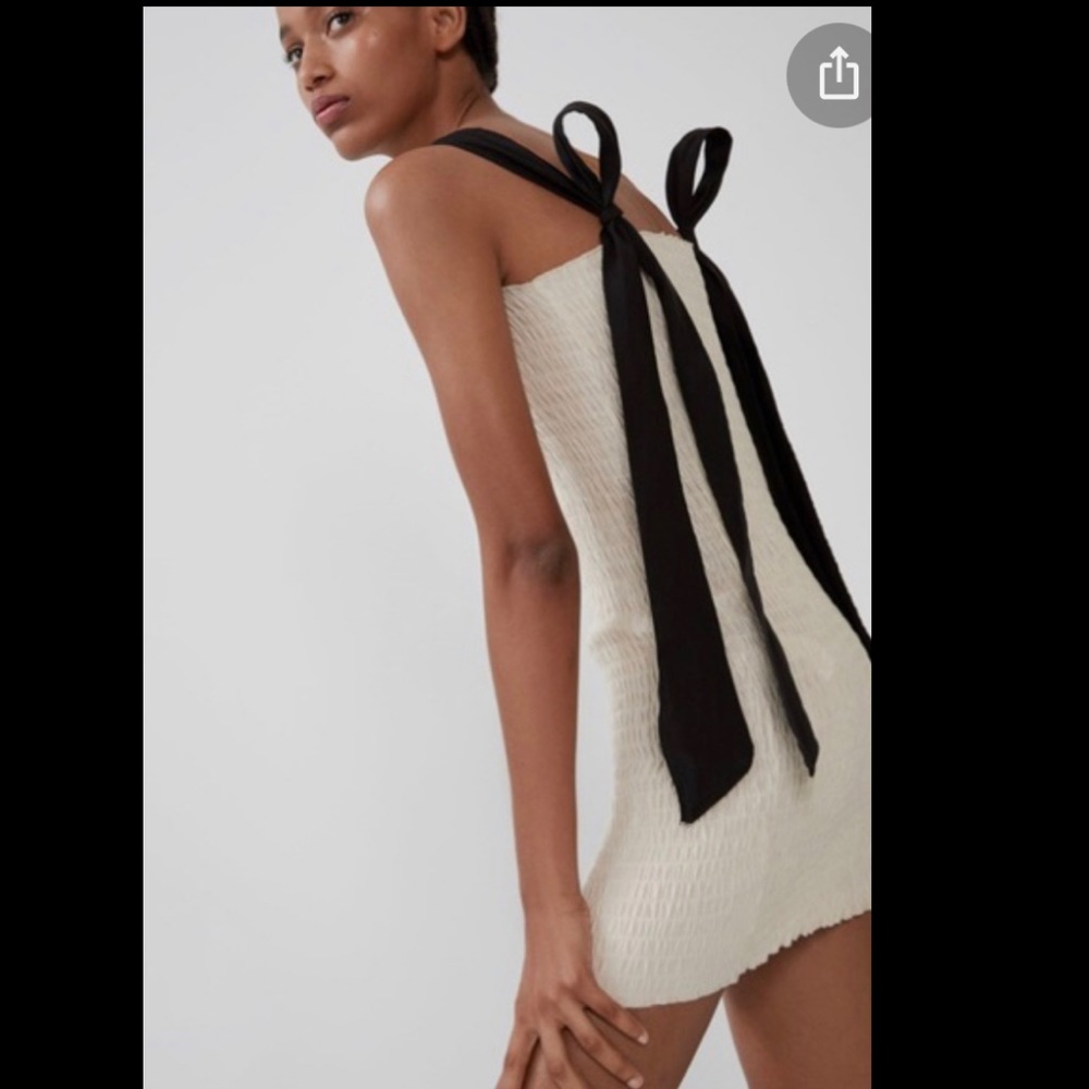 Tube dress with tied straps